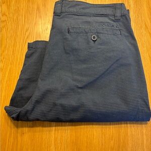 O'Neill Men's Dark Blue Striped Chino Shorts